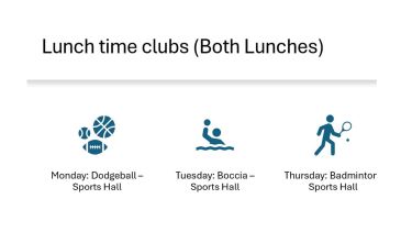 Lunch time Clubs